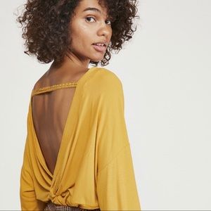 NWT | Free People Shimmy Shake Top in Untamed Gold